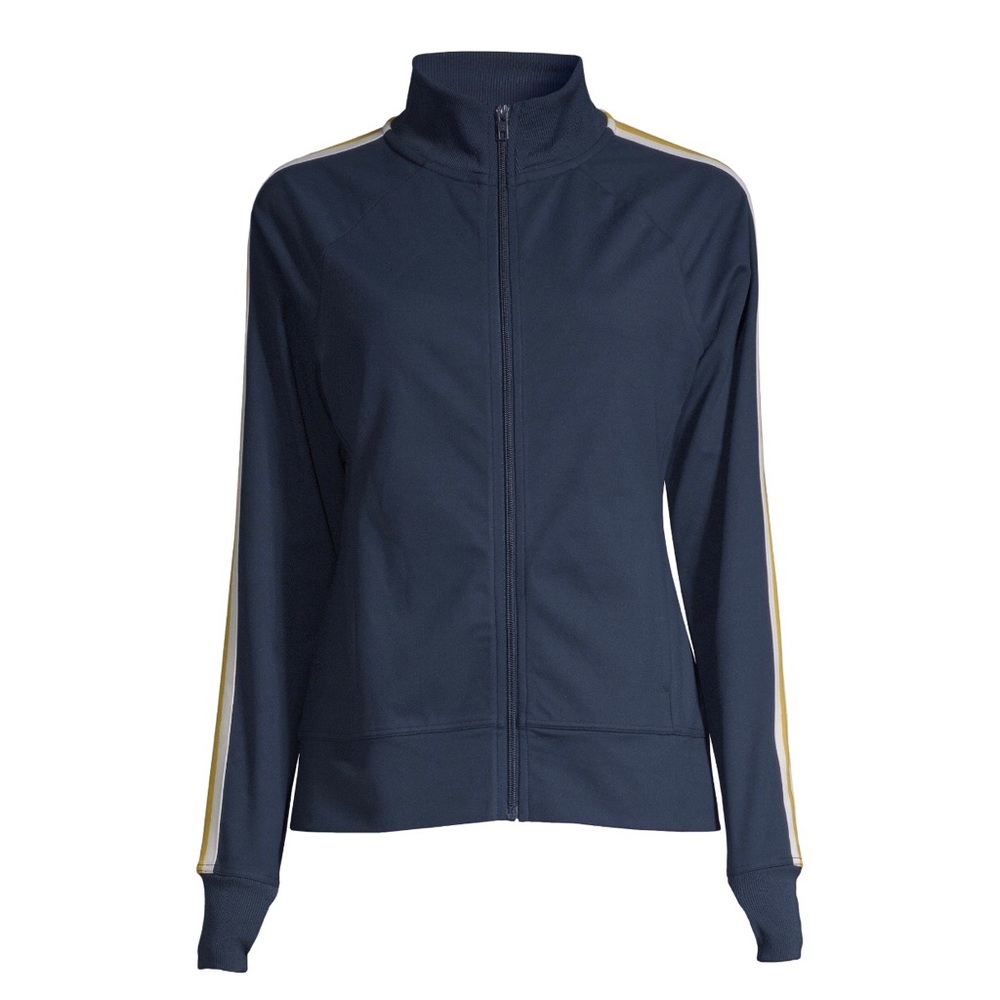 NWT! 🔥 Contrast Striped Full Zip Track Jacket